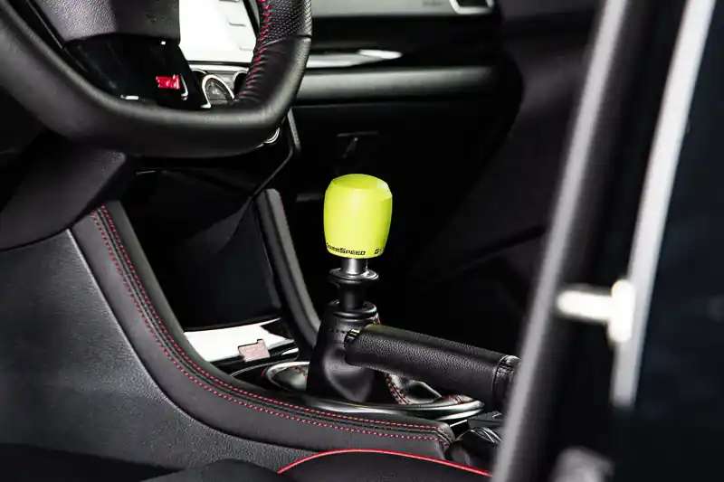 GrimmSpeed Stubby Shift Knob Stainless Steel Red M12x1.25 Manual For Subaru/Ford