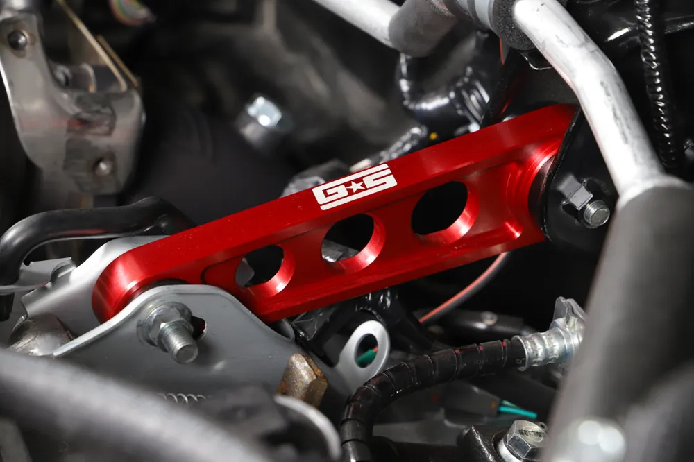 GrimmSpeed Pitch Stop Mount Race Version Red 95A BushingsFor Subaru 02+ Impreza/WRX/STI 04-21 Forester 05-12 Legacy 05-09 Outback 13-21 Crosstrek
