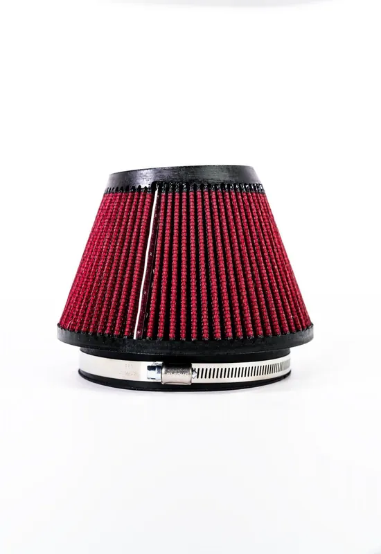 PRL Motorsports Air Filter for Honda Civic Type R HVI 6.00 Inch Inlet Oiled Cone Filter Short Red