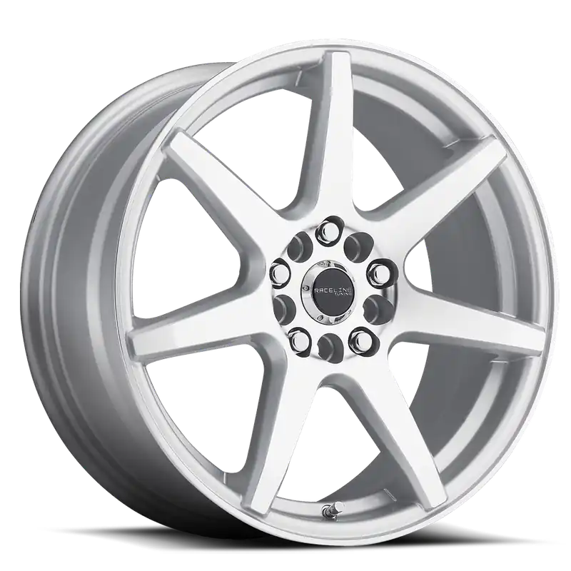 Raceline Aluminum Wheels 15x7 Evo 131S Silver 7 Spoke 40 Offset 4 on 100/4 on 108 Bolt Pattern 72.62 Bore