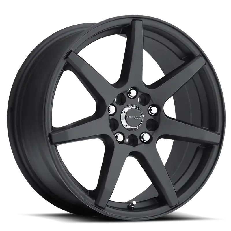 Raceline Aluminum Wheels 17x7.5 Evo 131B Satin Black 7 Spoke 40 Offset 5 on 112/5 on 120 Bolt Pattern 74.1 Bore