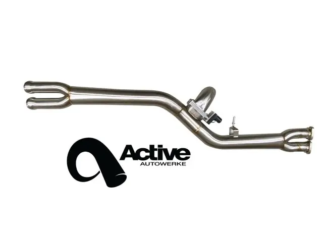 F8X BMW M3 & M4 Mid Pipe includes Active F-brace. Rear Muffler: With exhaust dump