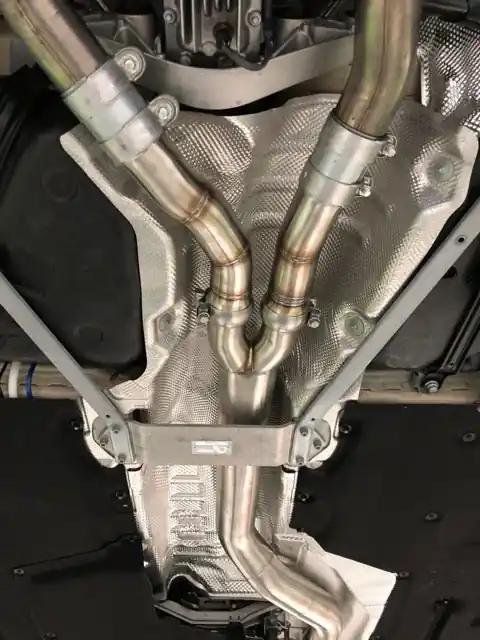 F87 BMW M2 Competition Mid Pipe includes Active F-brace - Resonated Pipes