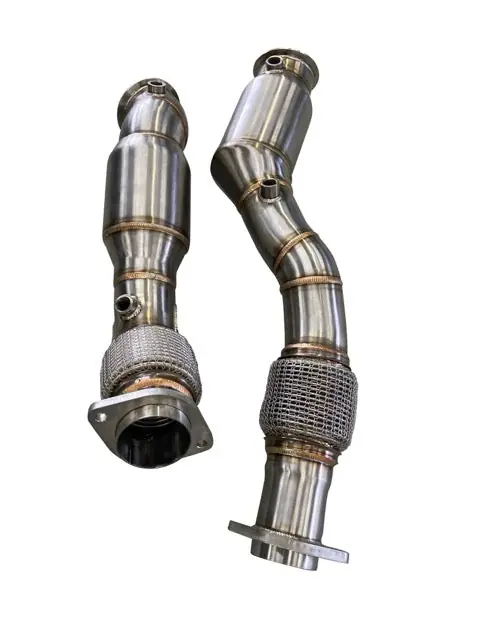 Active Autowerke BMW S58 F97/F98 X3M/X4M Downpipes w GESI CAT - S58 Catted Downpipes
