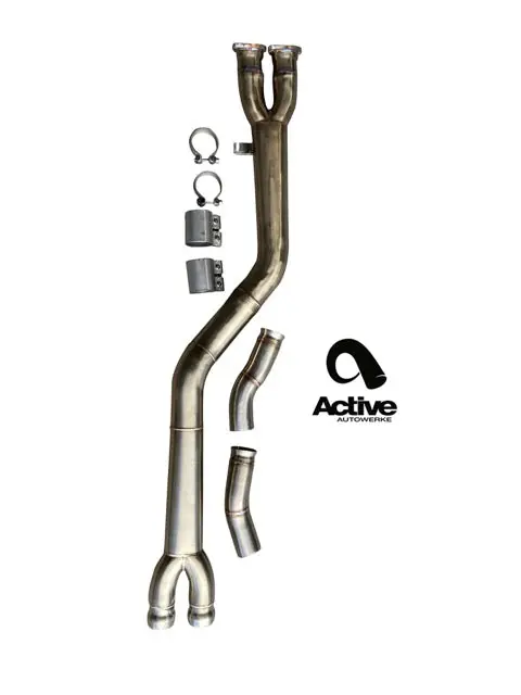 Active Autowerke X3M / X4M Signature single mid-pipe with $90 fixed price shipping in lower 48 states - w Resonator