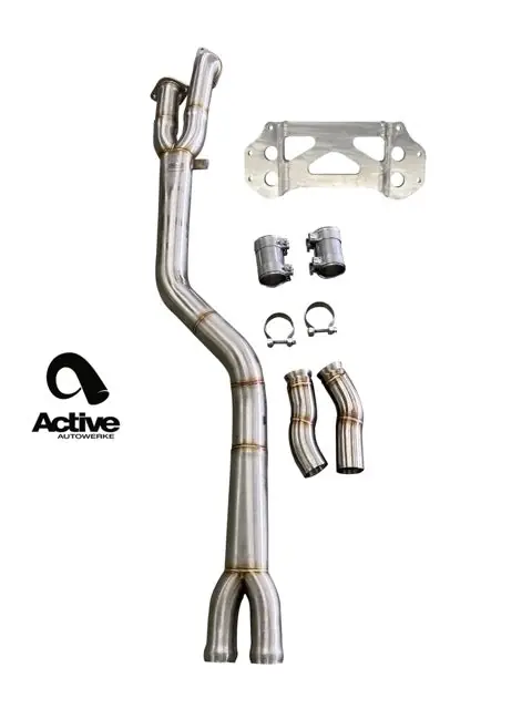 Active Autowerke G87 M2 Signature single mid-pipe with G87-brace w resonator
