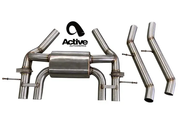 G87 M2 Valved Rear Axle-back Exhaust w Tips w stainless brushed tips