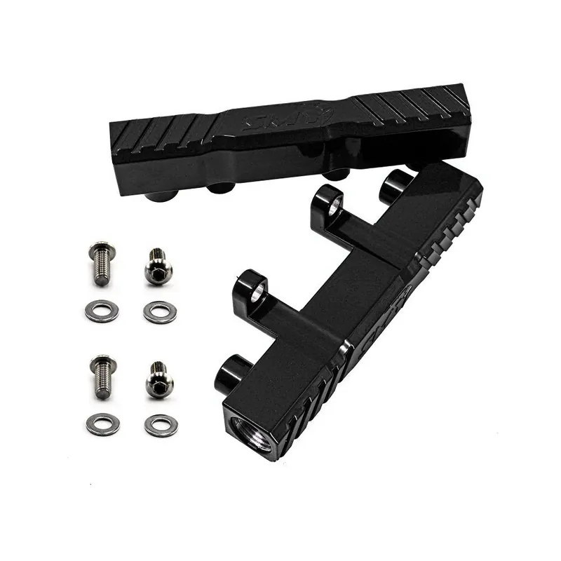 SMY Top Feed Aluminum Fuel Rails Gloss Black Subaru 2002-2014 WRX / 2007-2021 STI