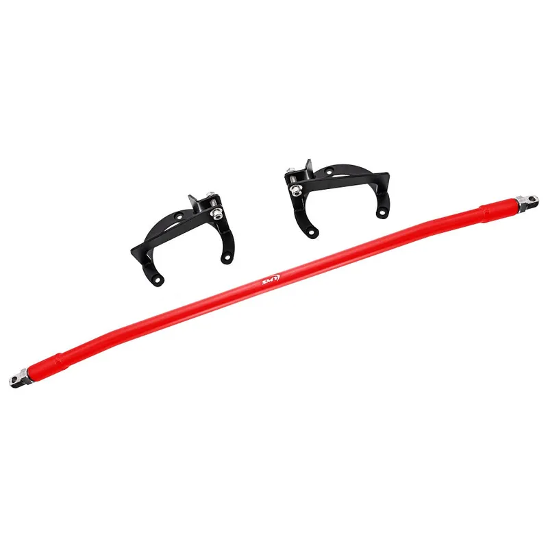 SMY Tallboy Front Strut Tower Brace Wrinkle Red Subaru 2015-2021 WRX / STI