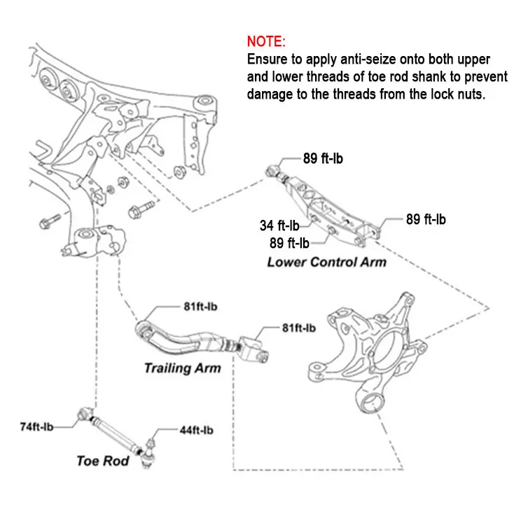 SMY Stealth 26mm Front and 24mm Rear Sway Bar w/ Endlinks & LCA Kit Lowered Subaru 2022-2025 WRX