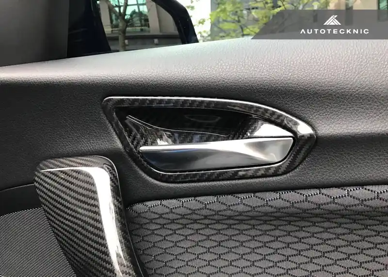 AutoTecknic Dry Carbon Interior Door Handle Trim Set - F87 M2 | F22 2-Series | F20 1-Series