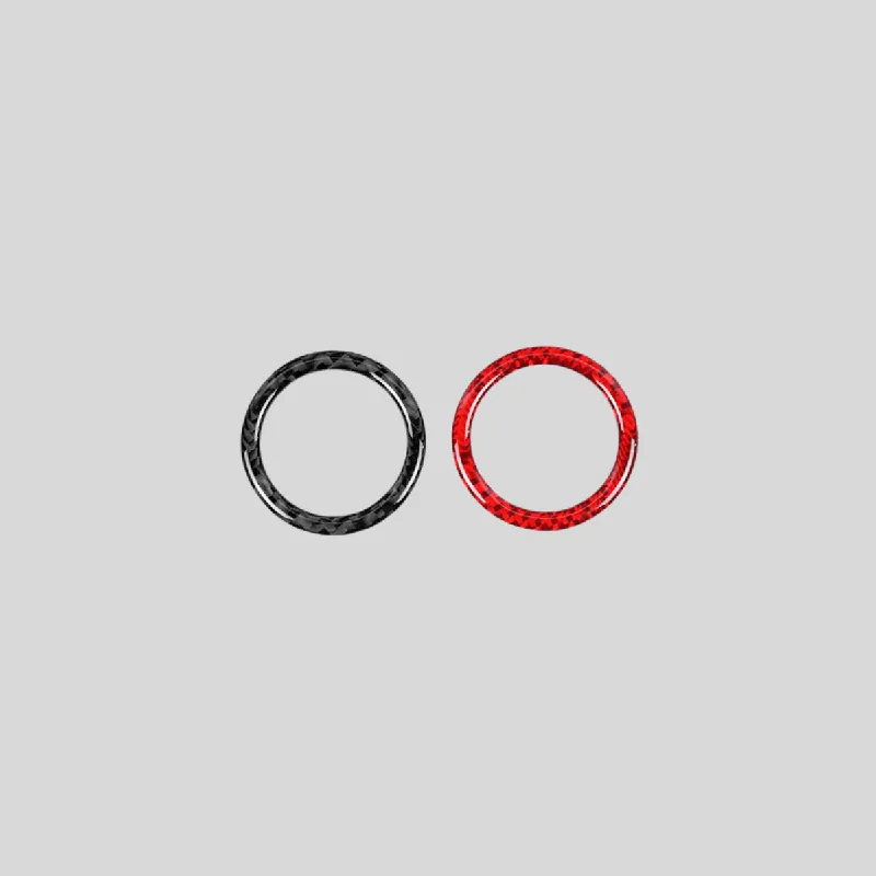 JDMuscle [22-26 WRX] P&S Series Carbon Fiber Trip Reset Button Frame Cover 1 PC | Black Carbon Fiber/ Red Carbon Fiber