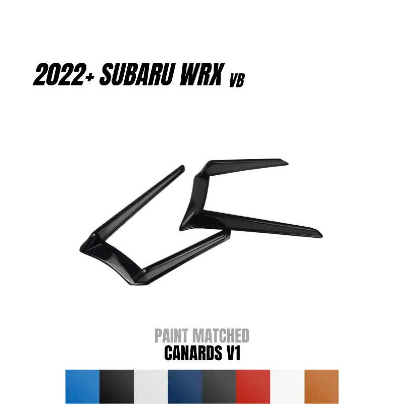 JDMuscle [22-26 WRX] Canards V1 - ABS / Paint Matched / Gloss Black