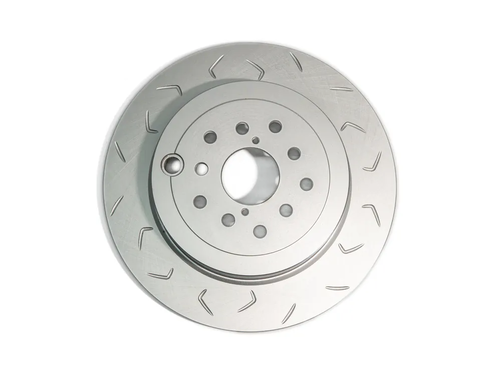 FactionFab Slotted Rear Rotor V2 Dual Drilled 5x100/114 Subaru STI 2008-2017