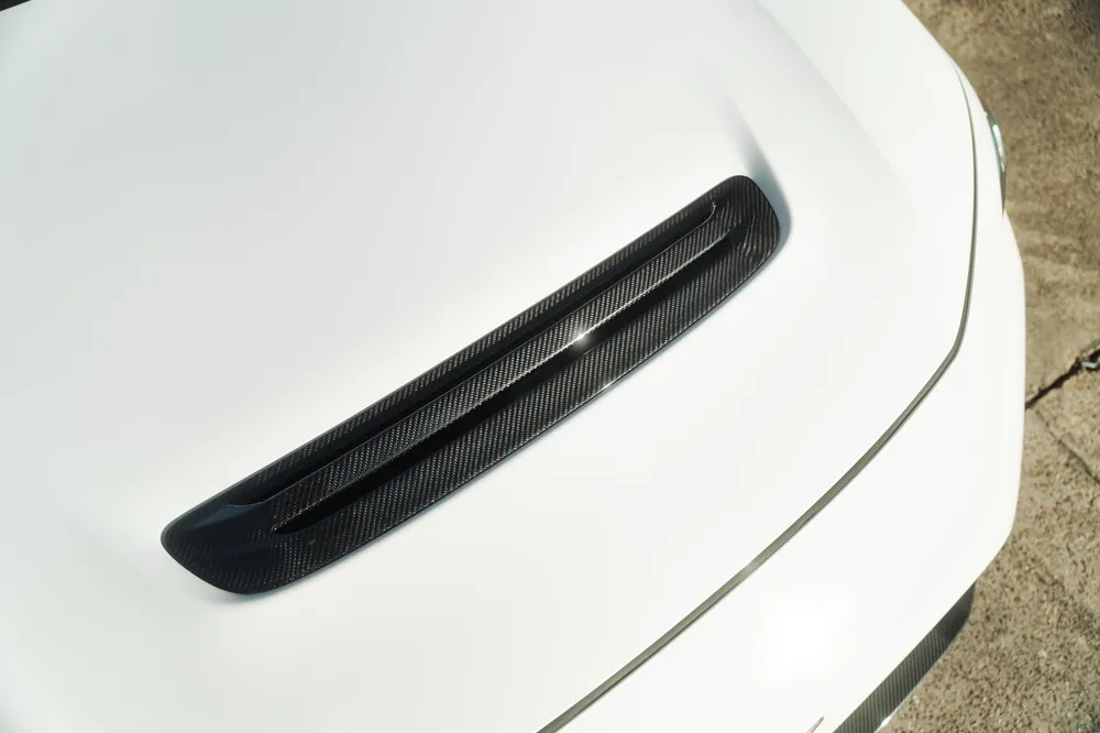 OLM Carbon Fiber Engine Hood Duct Cover - 2023+ Honda Civic Type R
