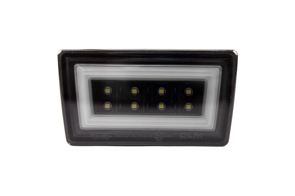 OLM NB+R F1 Rear Brake Light (Smoke Lens, Gloss Black Base, White Bar) - 15+ WRX / STI
