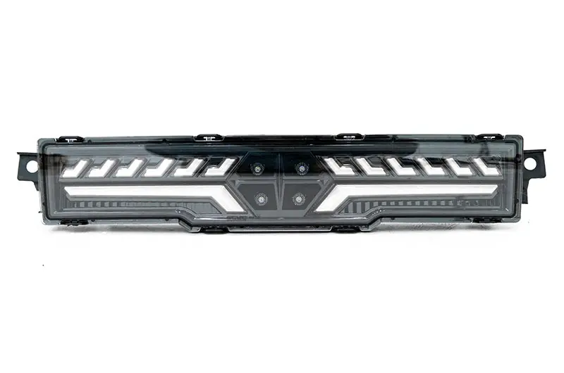 OLM V2 F1 Rear Fog Light (Clear Lens, Black Base, White Bar) - 2022 BRZ / GR86