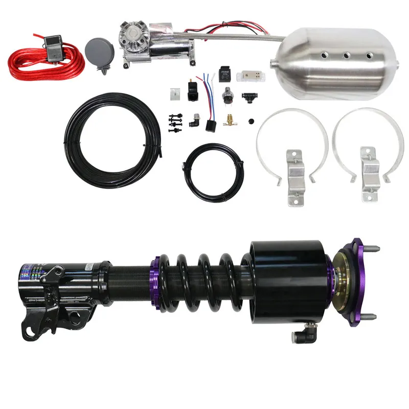 D2 Racing RS Coilovers w/ Front Air Cups + Silver Control System 08-11 BMW M3