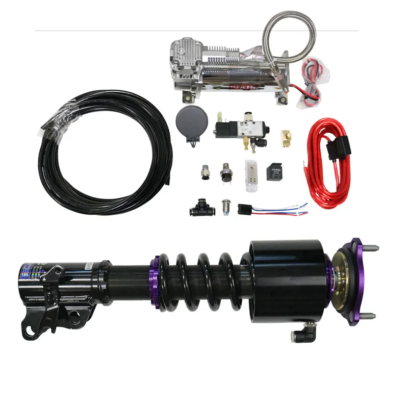 D2 Racing RS Coilovers w/ Front Air Cups + Gold Tankless Control System 92-96 Toyota Corona