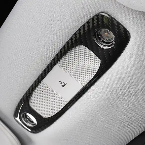 Tesla Model 3 Front & Rear Carbon Fiber Dome Light Covers | Palenon Performance