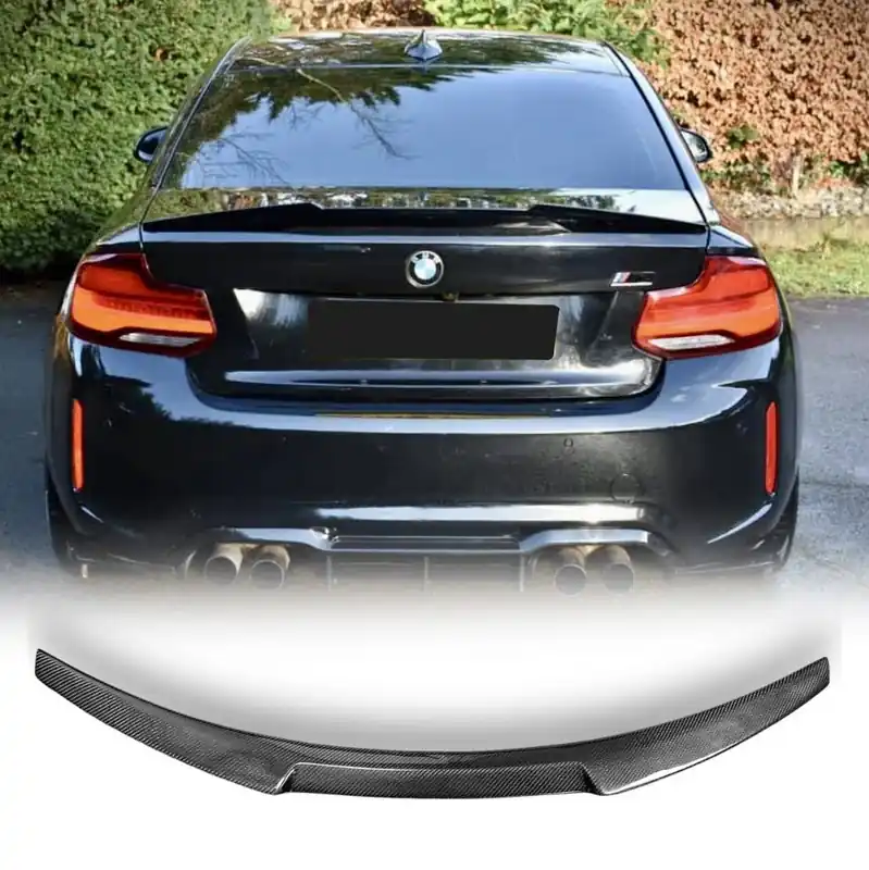 Palenon Performance BMW F87 M2 & F22 V Style Trunk Spoiler - Carbon Fiber
