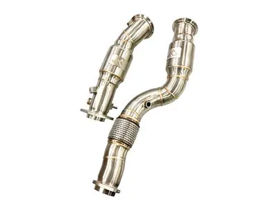 MAD BMW M2C M3 M4 S58 G87 G80 G82 G83 Resonated Downpipes W/ Flex Section