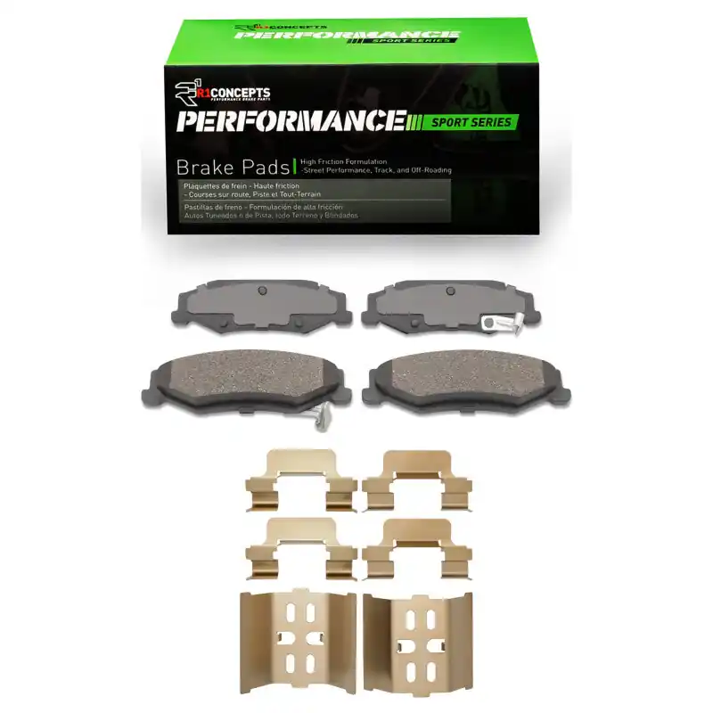 R1 97-13 Chevrolet Corvette Rear Performance Sport Pads & Hardware Kit