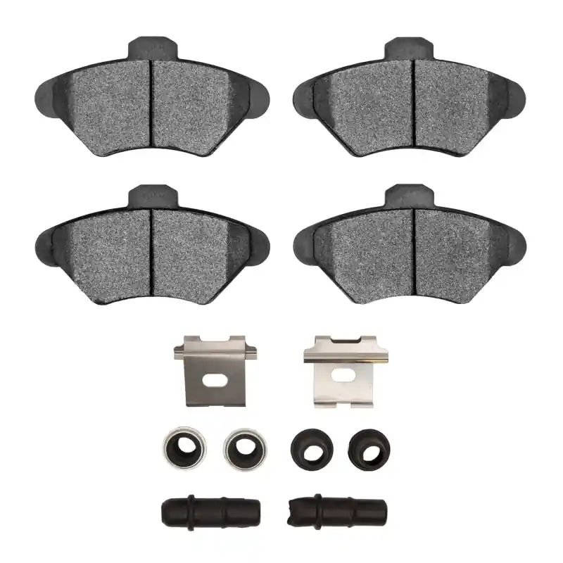 R1 93-98 Mercury Cougar Front Euro Ceramic Brake Pads and Hardware Kit