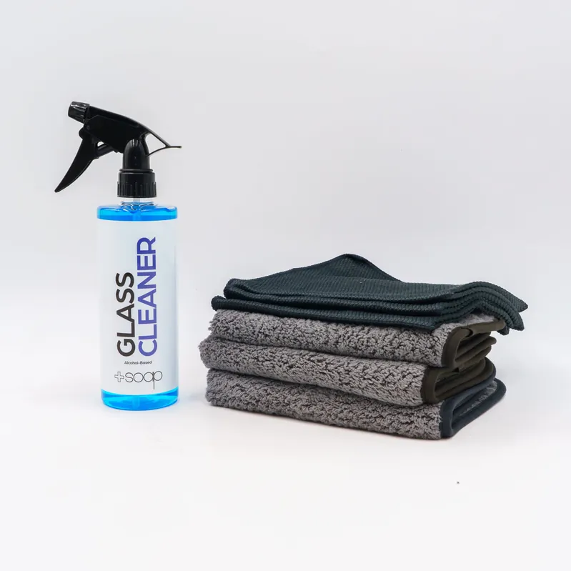 Glass Cleaner & Microfiber Towel Combo
