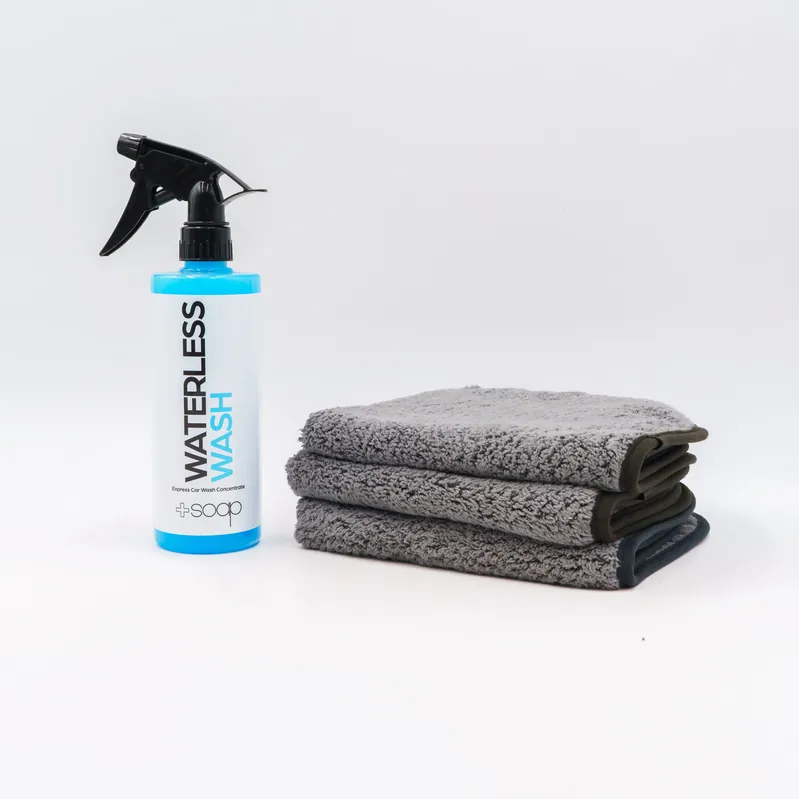 Waterless Wash & Microfiber Towel Combo