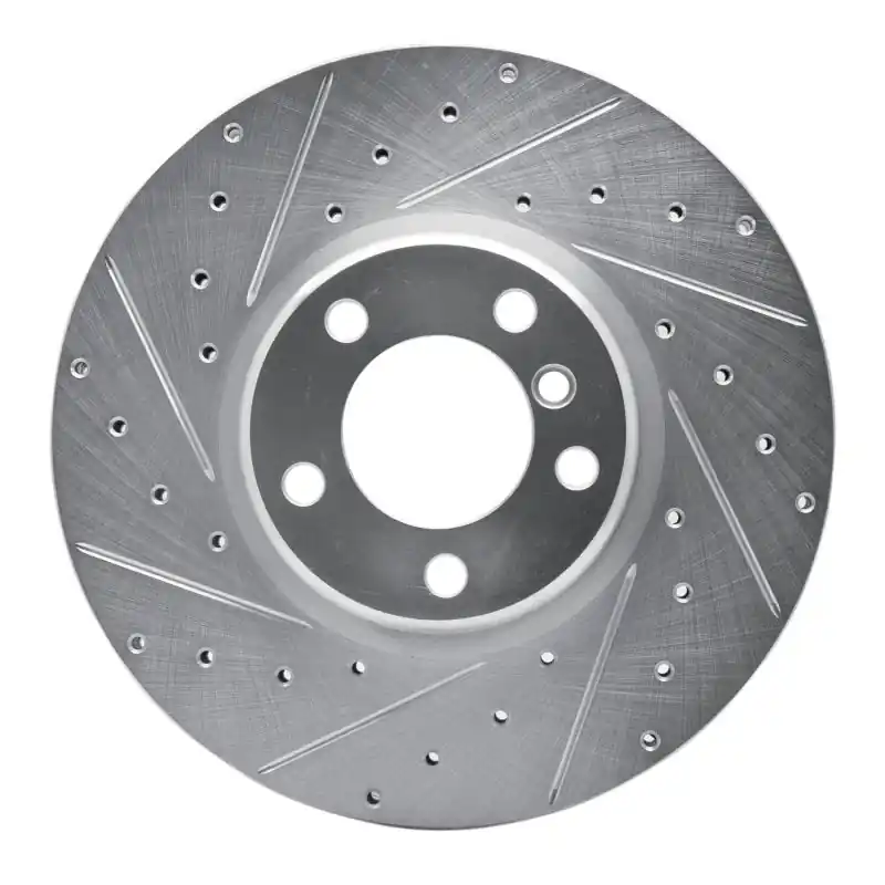 R1 12-21 BMW 228I Front Left Drilled & Slotted Silver Brake Rotor