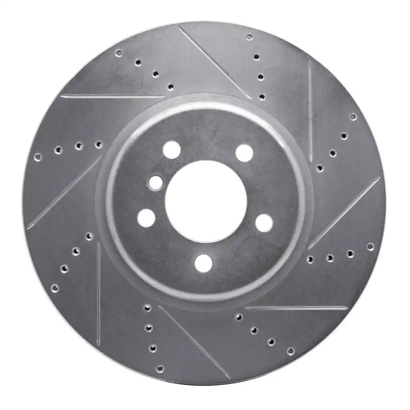 R1 13-20 BMW 335I xDrive Front Right Drilled & Slotted Silver Brake Rotor