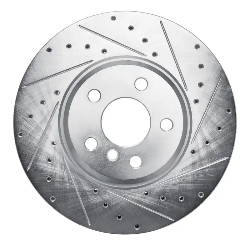 R1 18-25 BMW 430I Gran Coupe Front Right Drilled & Slotted Silver Brake Rotor
