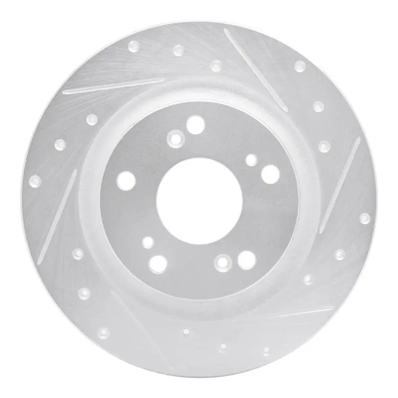 R1 00-09 Honda S2000 Rear Right Drilled & Slotted Silver Brake Rotor