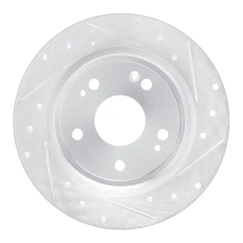 R1 22-25 Acura Integra Rear Right Drilled & Slotted Silver Brake Rotor
