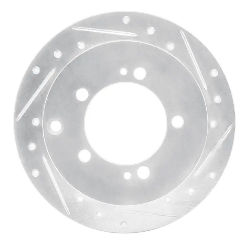 R1 94-07 Chrysler SEBRING Rear Right Drilled & Slotted Silver Brake Rotor