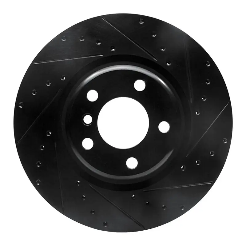 R1 12-20 BMW M240I Coupe & Convertible Rear Right Drilled & Slotted Black Brake Rotor