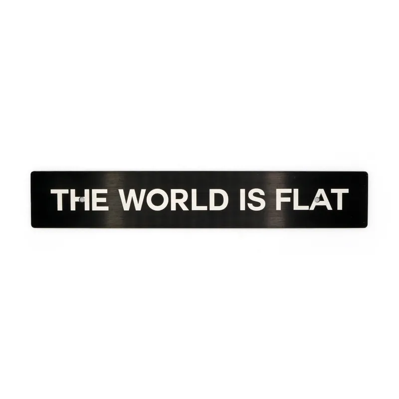 Billetworkz "The World is Flat" License Billetworkz Plate Delete