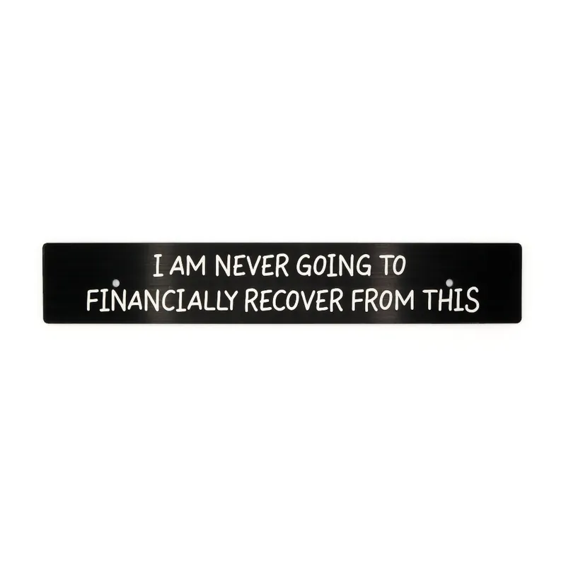 Billetworkz "Financially Recover" License Plate Delete