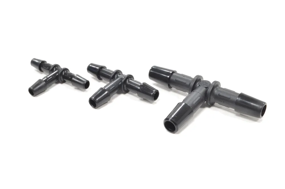STM Black Vacuum T-Fittings