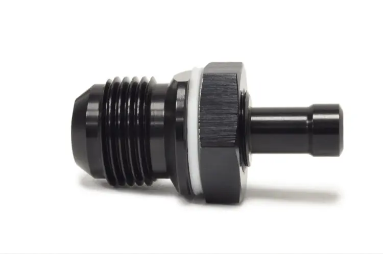 STM -8AN Black Anodized E85 Safe Fuel Bulkhead Fitting