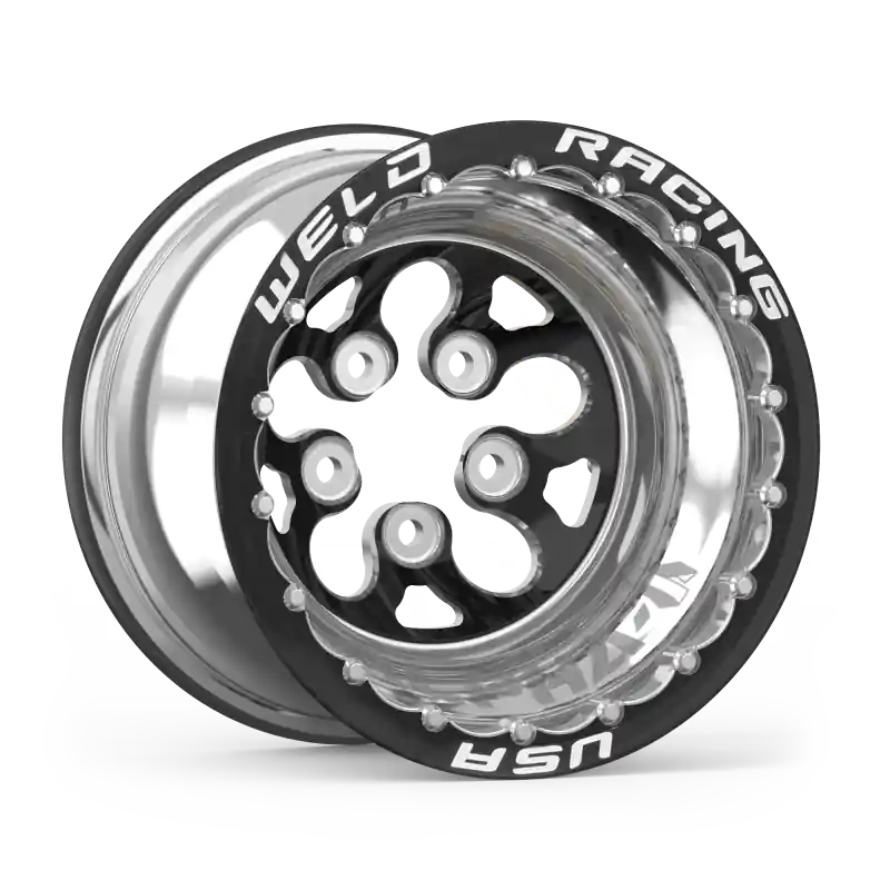 Weld Alpha-1 15x12 / 5x4.75 BP / 5in. BS Black Wheel - Black Double Beadlock MT