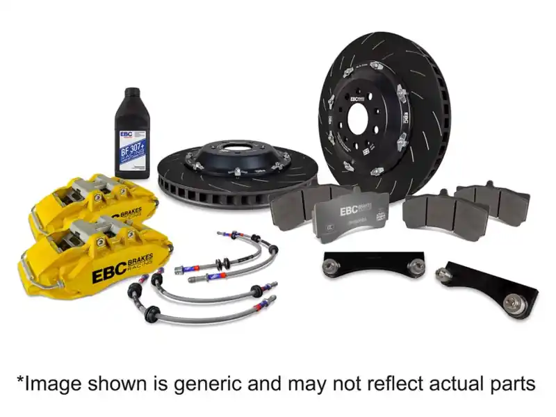 EBC Racing 08-21 Nissan 370Z Yellow Apollo-6 Calipers 355mm Rotors Front Big Brake Kit