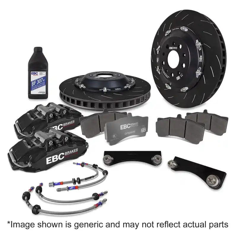EBC Racing 2023+ Nissan 400Z Black Apollo-6 Calipers 380mm Rotors Front Big Brake Kit