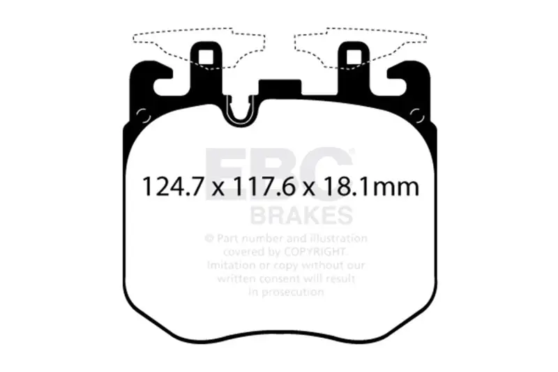 EBC Racing 2021+ BMW 430 Coupe w/M Sport Brakes (G20/G22) RP-X Race Front Brake Pads