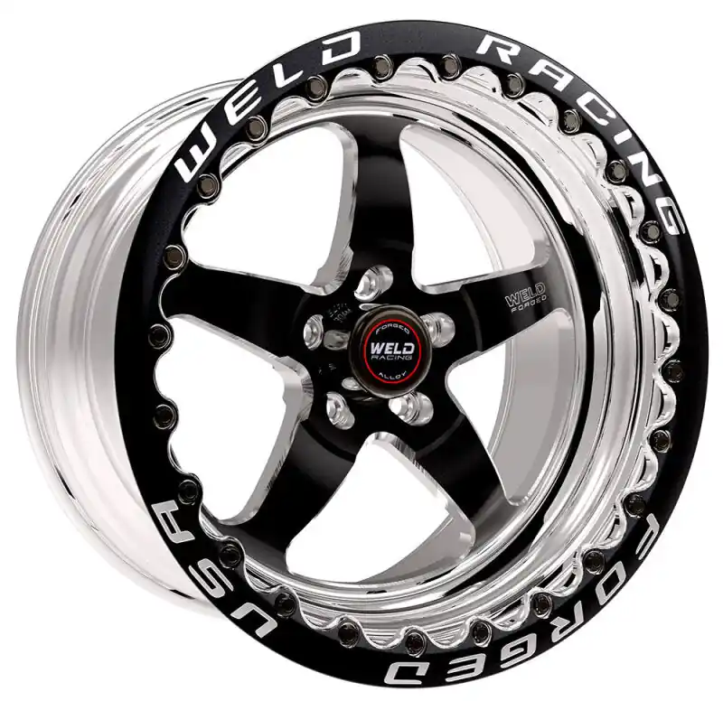 Weld S71 17x10.5 / 5x4.75 BP / 7.2in. BS Black Wheel (High Pad) - Beadlock