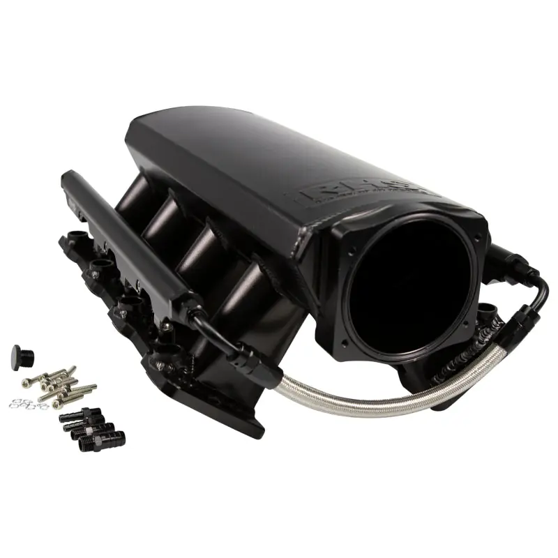Fast Intake Manifold, Rhs Sheet Met Al, Ls Cathedral Port, Black W/ Fuel Rail Kit