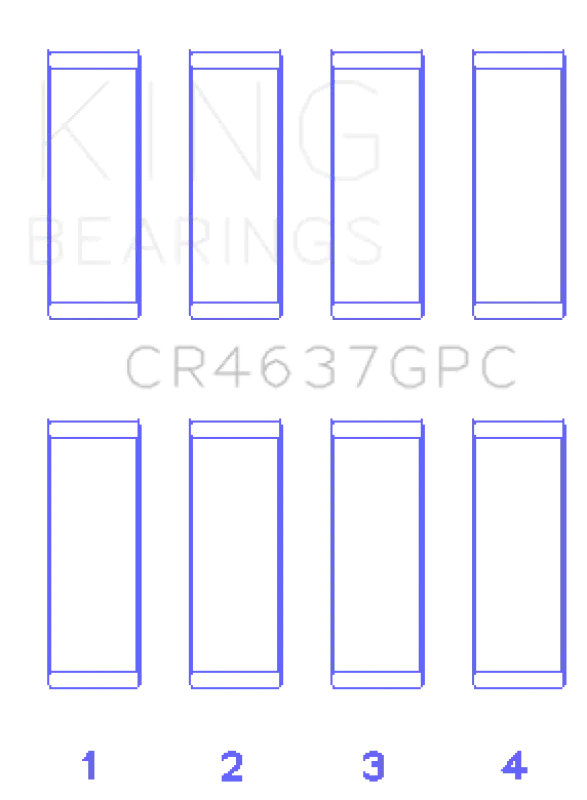 King Engine Bearings Audi BYT/ CDNC/ CCZD/ CPSA (Size 0.25) Connecting Rod Bearing Set
