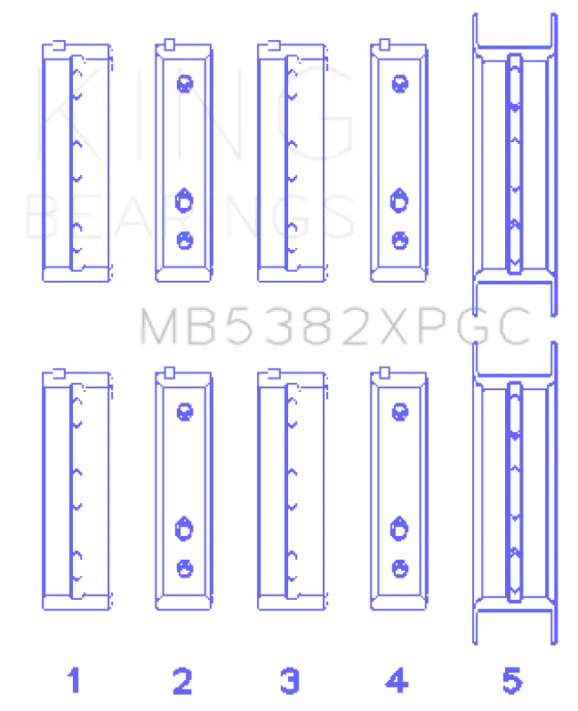 King Subaru EJ20/EJ22/EJ25 (Incl. Turbo) (Size 0.25) pMaxBlack Coated Main Bearing Set