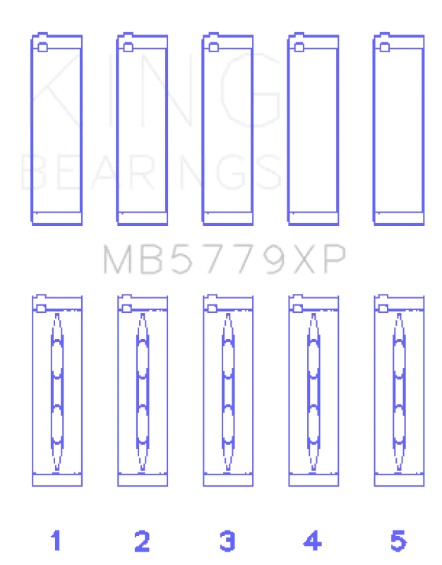 King Engine Bearings Audi CDAA/ CDHA/ CHHA/ CHHB/ CJXA/ CJXB Main Bearing Set